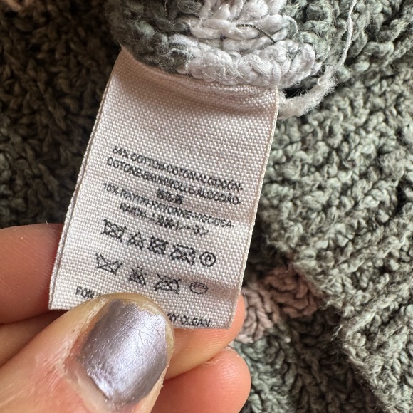 Free People Loose Knit Olive Green Striped Women's Sweater - Picture 10 of 12